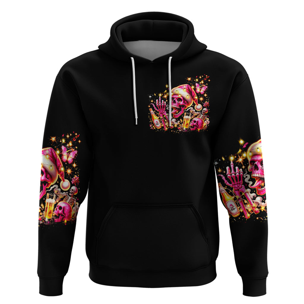 Christmas Skull Hoodie Ho Ho Holy Shit I'm Drink DT01