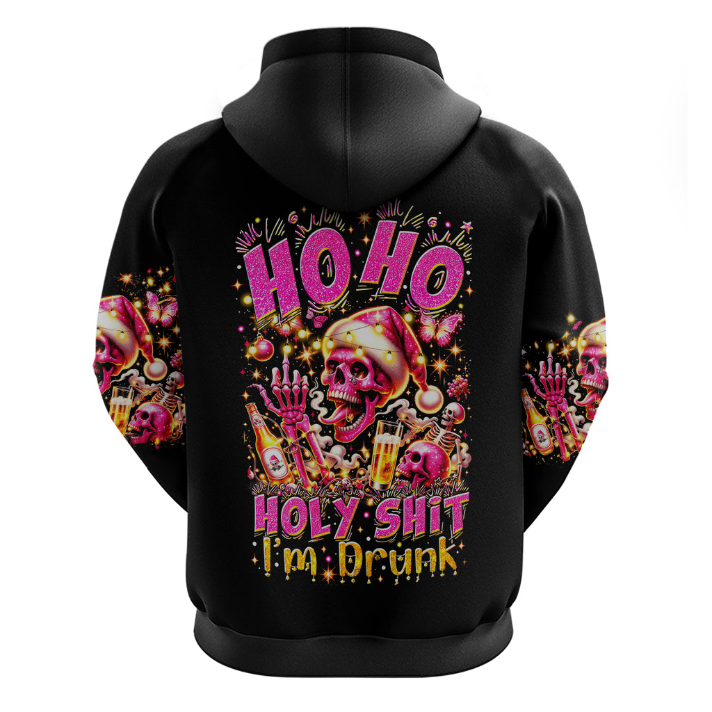Christmas Skull Hoodie Ho Ho Holy Shit I'm Drink DT01