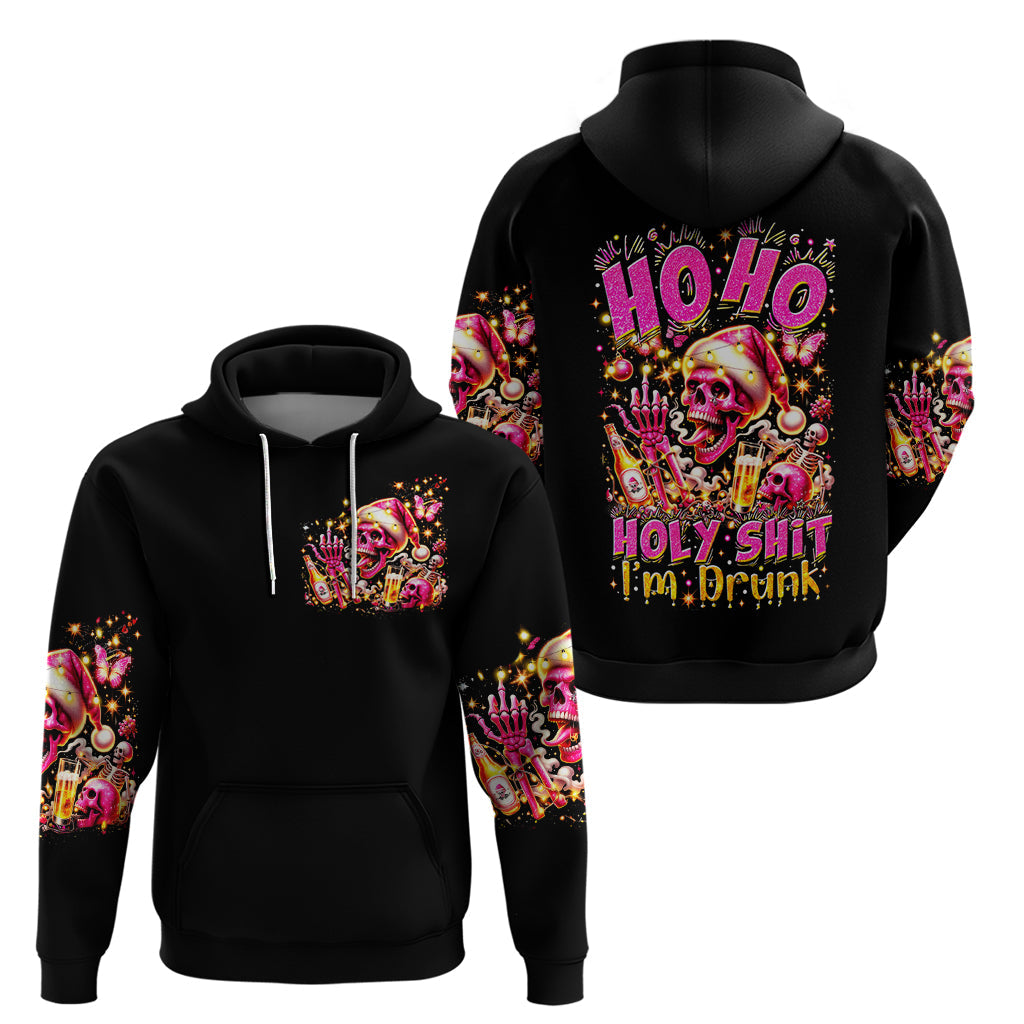Christmas Skull Hoodie Ho Ho Holy Shit I'm Drink DT01