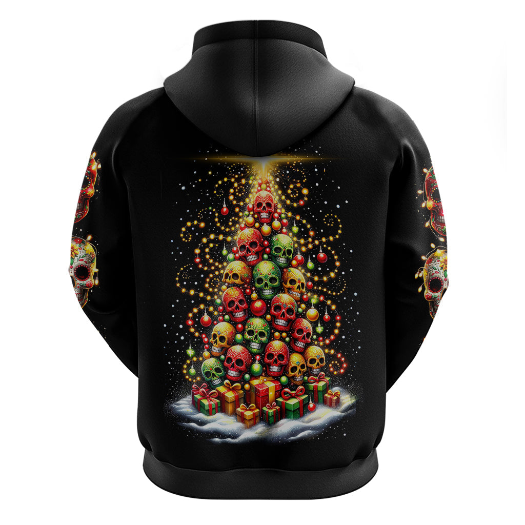 Christmas Sugar Skull Hoodie Christmas Tree Sugar Skull DT01