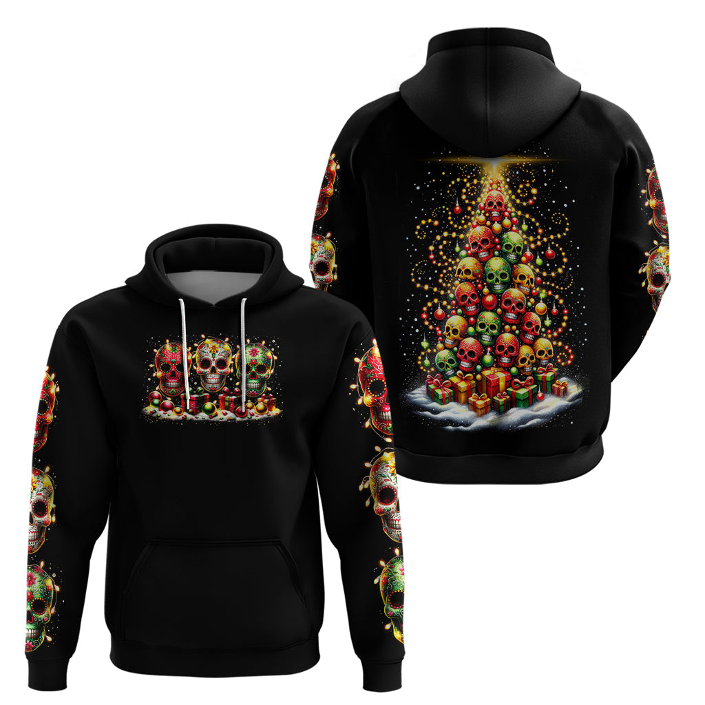 Christmas Sugar Skull Hoodie Christmas Tree Sugar Skull DT01