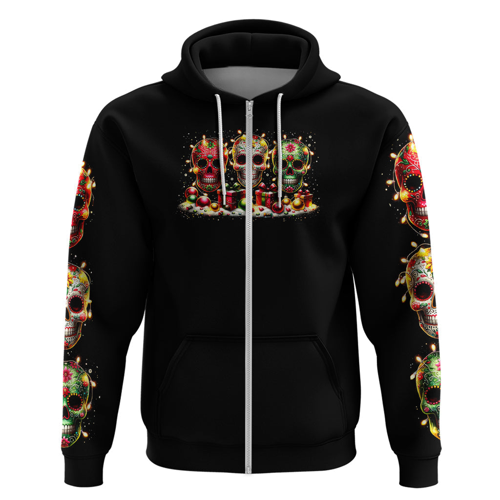Christmas Sugar Skull Hoodie Christmas Tree Sugar Skull DT01