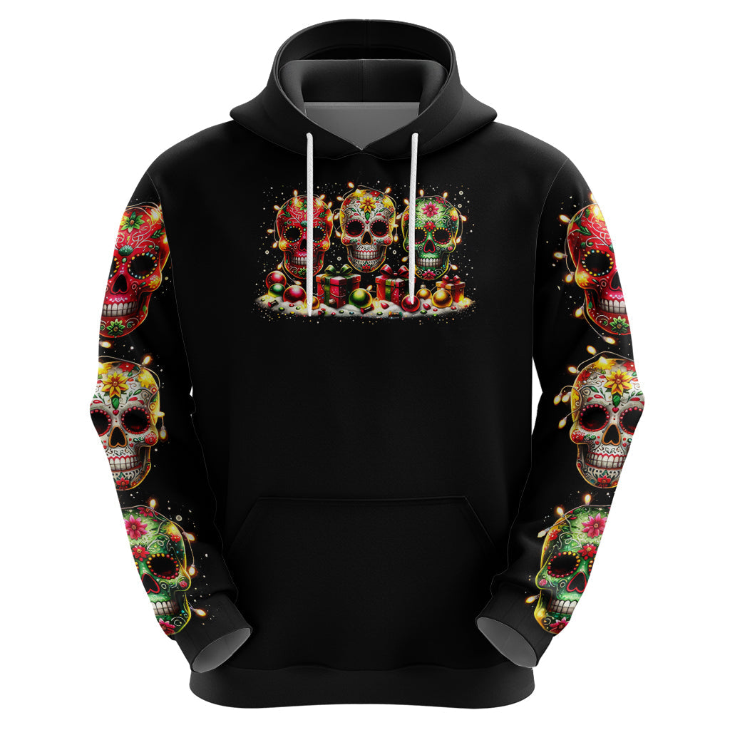 Christmas Sugar Skull Hoodie Christmas Tree Sugar Skull DT01