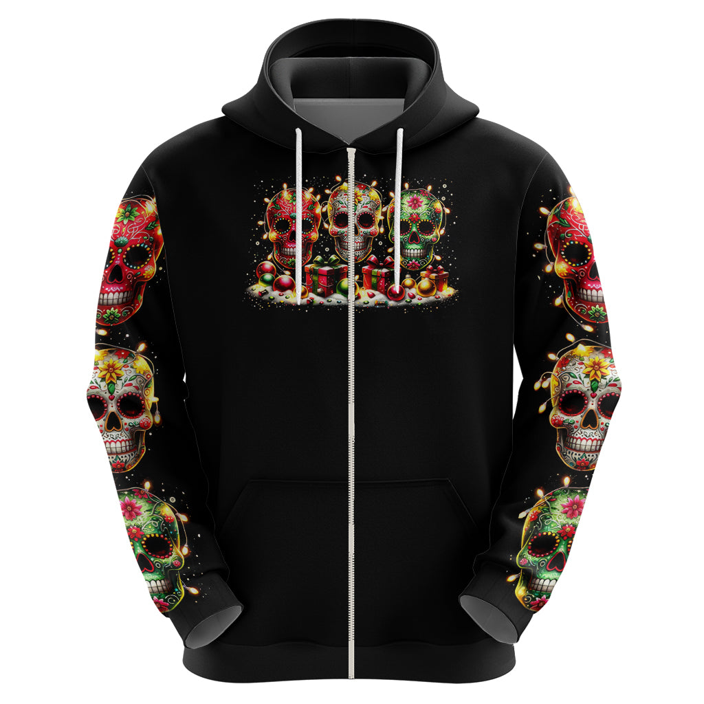 Christmas Sugar Skull Hoodie Christmas Tree Sugar Skull DT01
