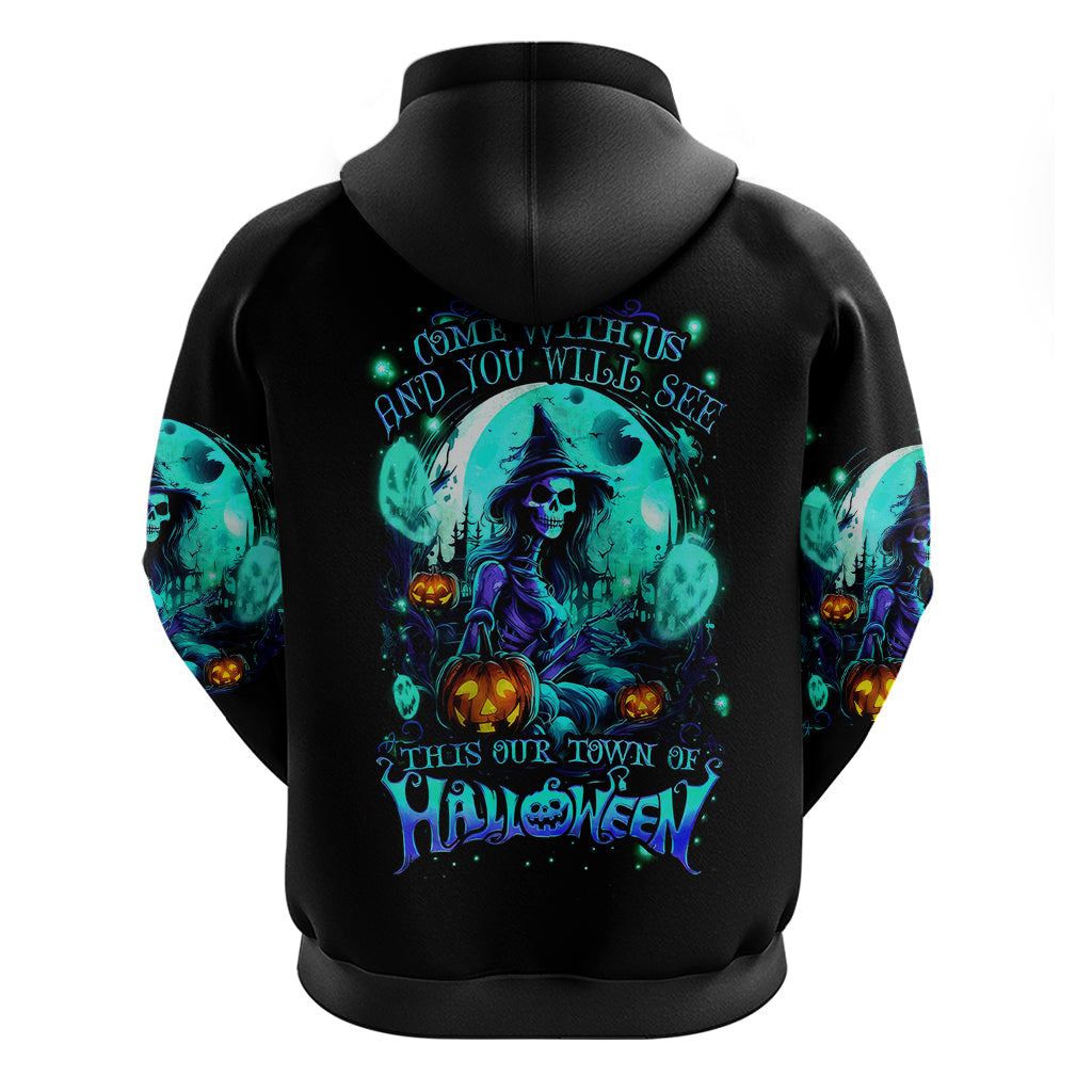 Witch Skull Hoodie Come With Us And You Will See Our Halloween DT01