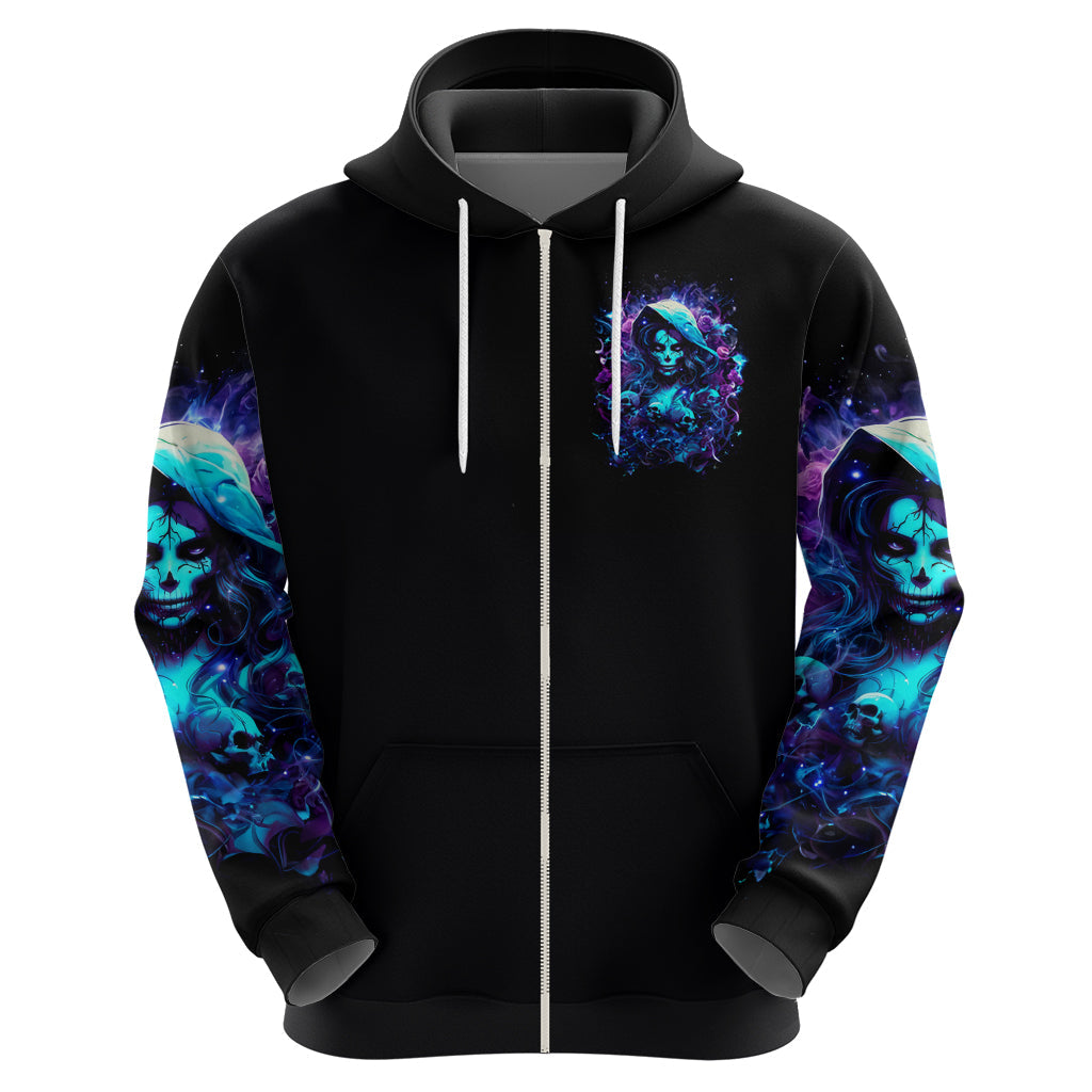 Witch Skull Hoodie I Was Born With My Heart On My Sleeve A Fire In My Soul And Amout Can't Control DT01