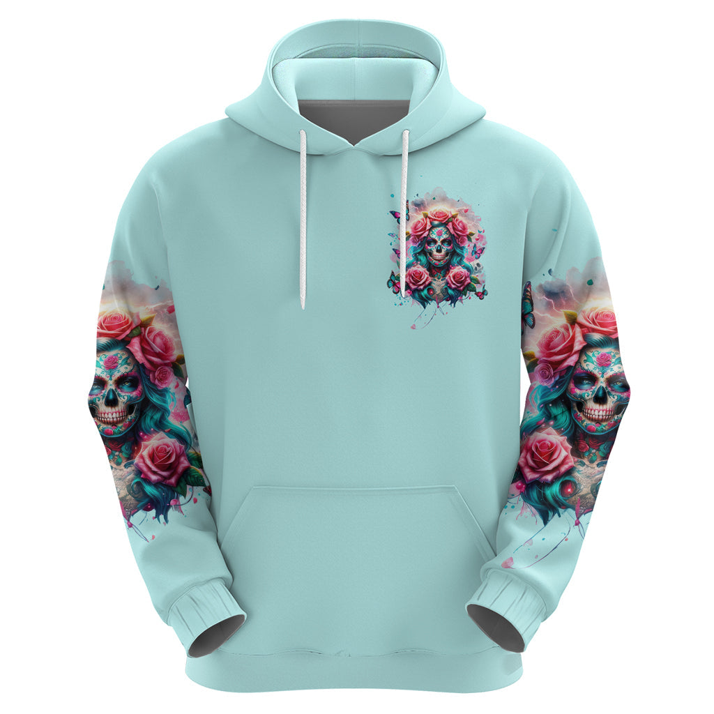 Rose Skull Hoodie The Good Girl In Me Got Tired Of The Bullshit DT01