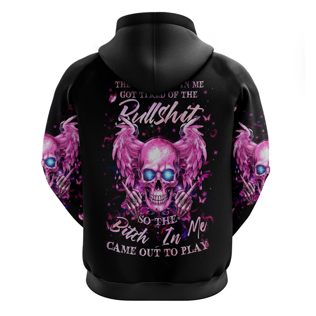 Angel Skull Hoodie The Good Girl In Me Got Tired Of The Bullshit DT01