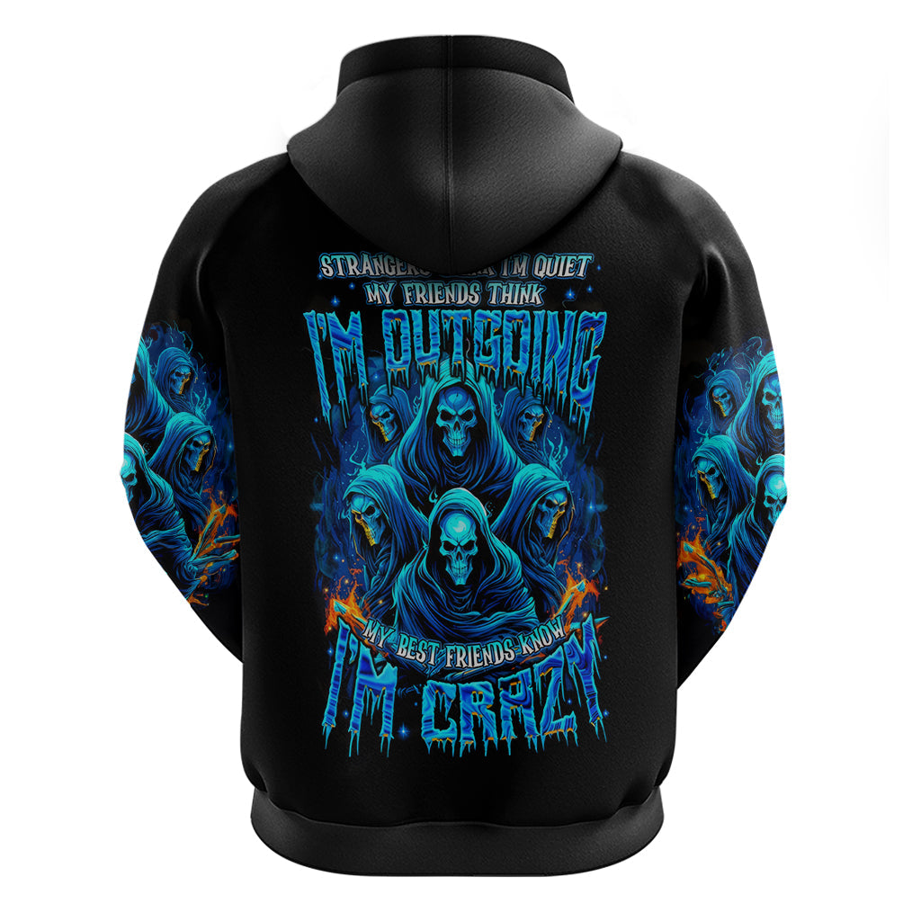 Witch Skull Hoodie Stranger Think I'm Quiet My Best Friends Know I'm Crazy DT01