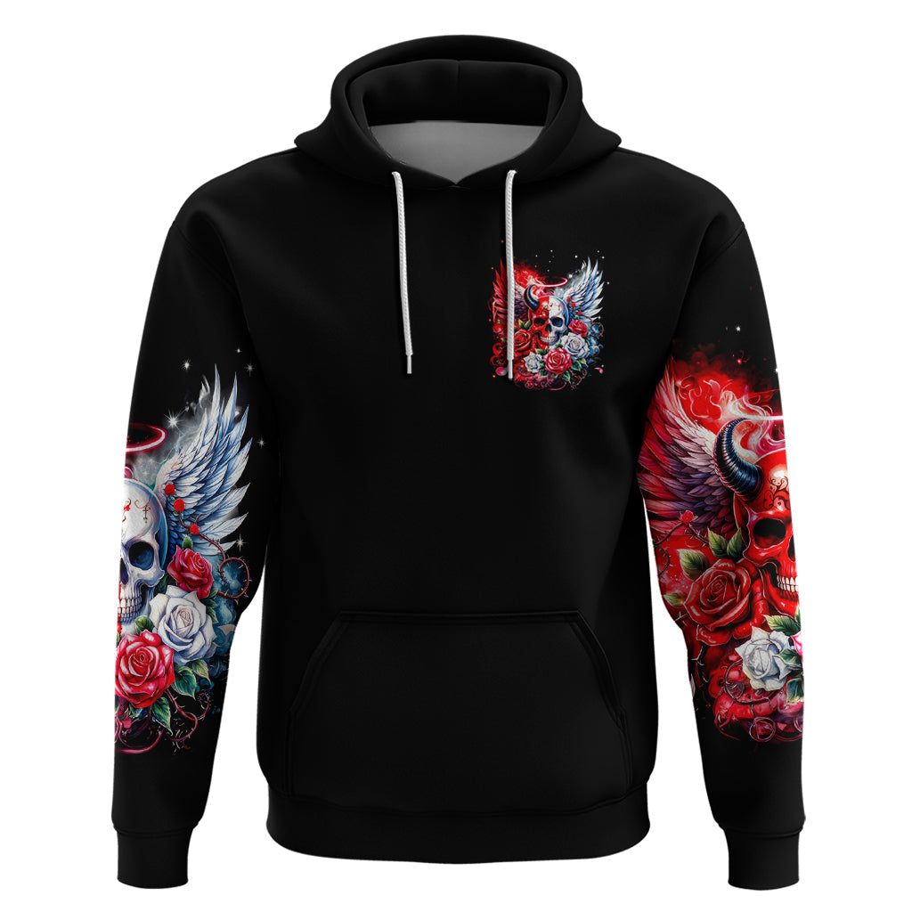 Evil Angel Skull Hoodie Heaven Don't Want Me And Hell Afraid DT01