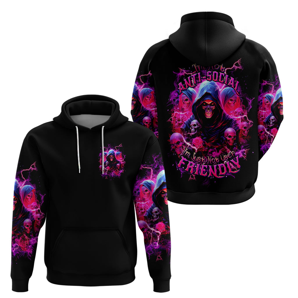 Witch Skull Hoodie I'm Not Anti-Social I'm Just Not User Friendly DT01