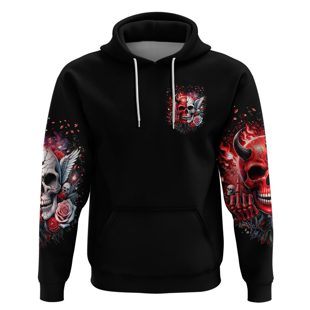 Evil Angel Skull Hoodie Fuck It All And Let My Demons Out To Play DT01