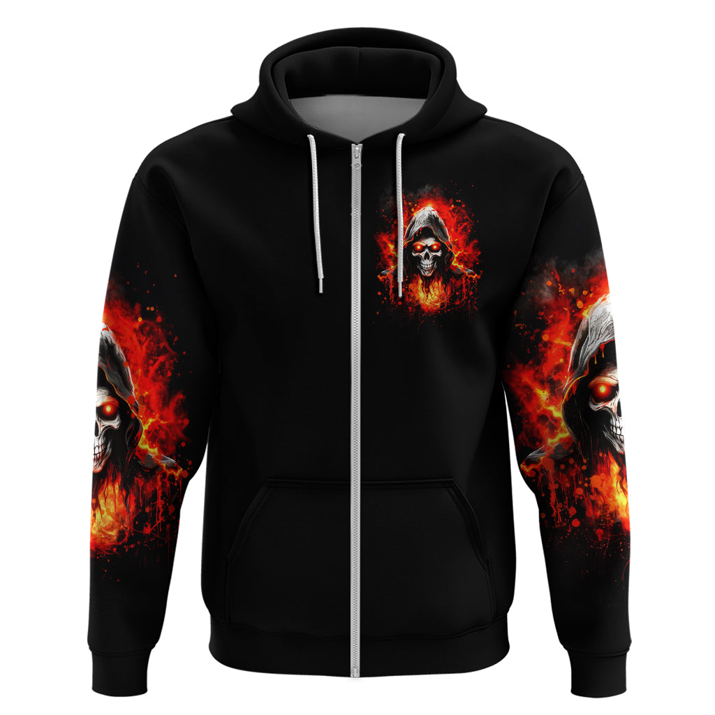 Flame Skull Hoodie Hello Darkness My Old Friend DT01