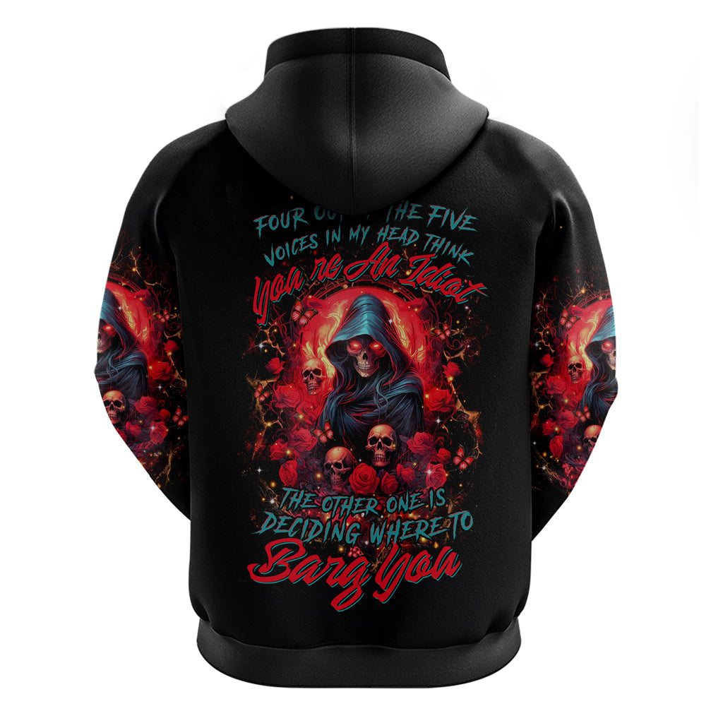 Rose Queen Hoodie Four Out Of The Five Voices In My Head Think You re An Idiot DT01