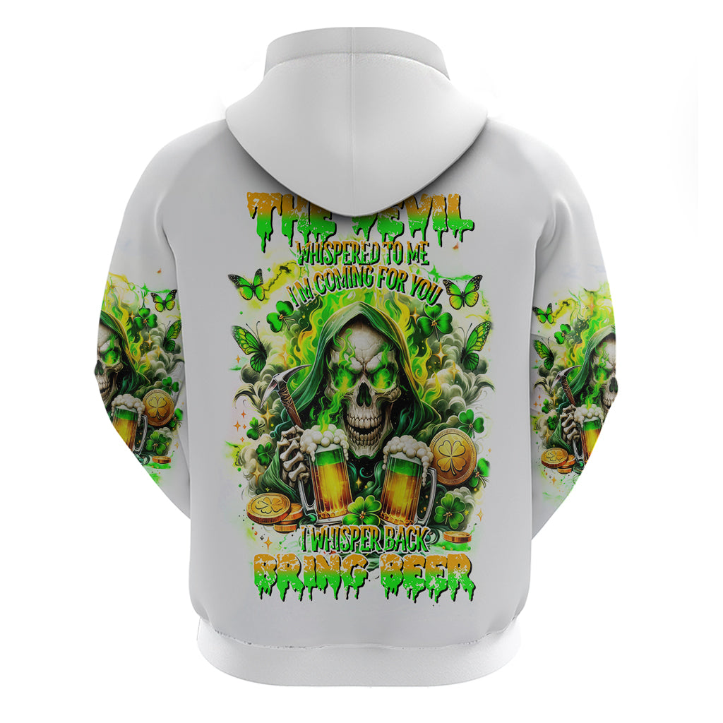 Irish Skull Hoodie I Whisper Back Bring Beer DT01