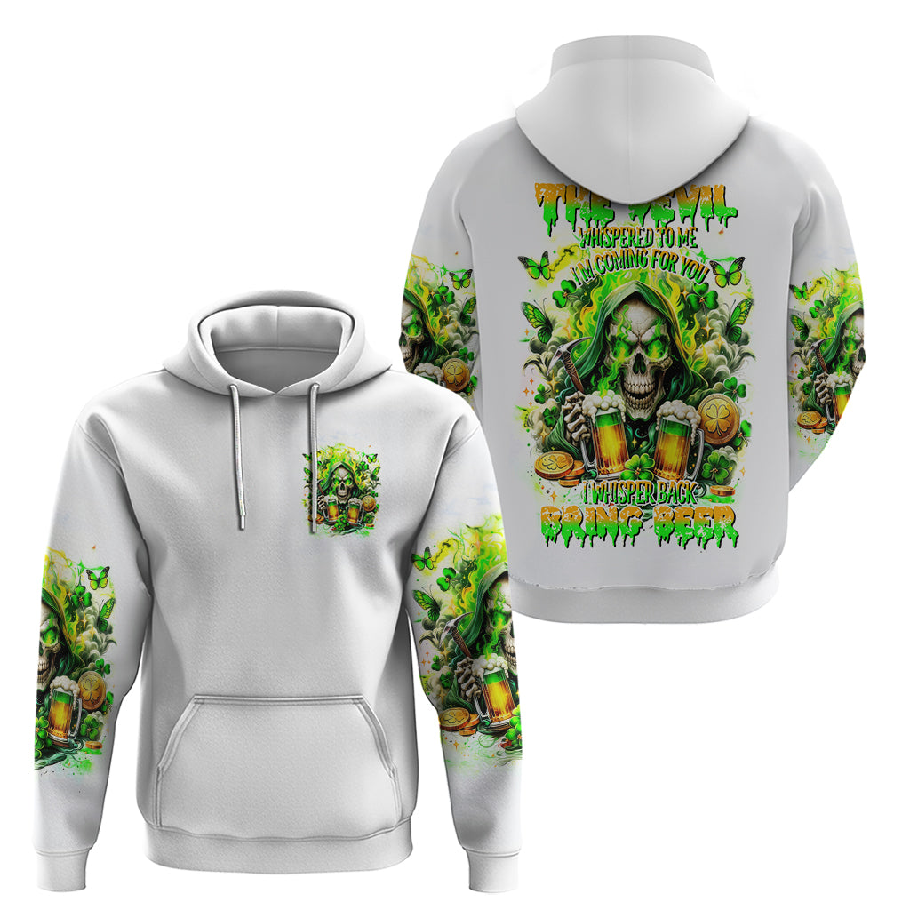 Irish Skull Hoodie I Whisper Back Bring Beer DT01