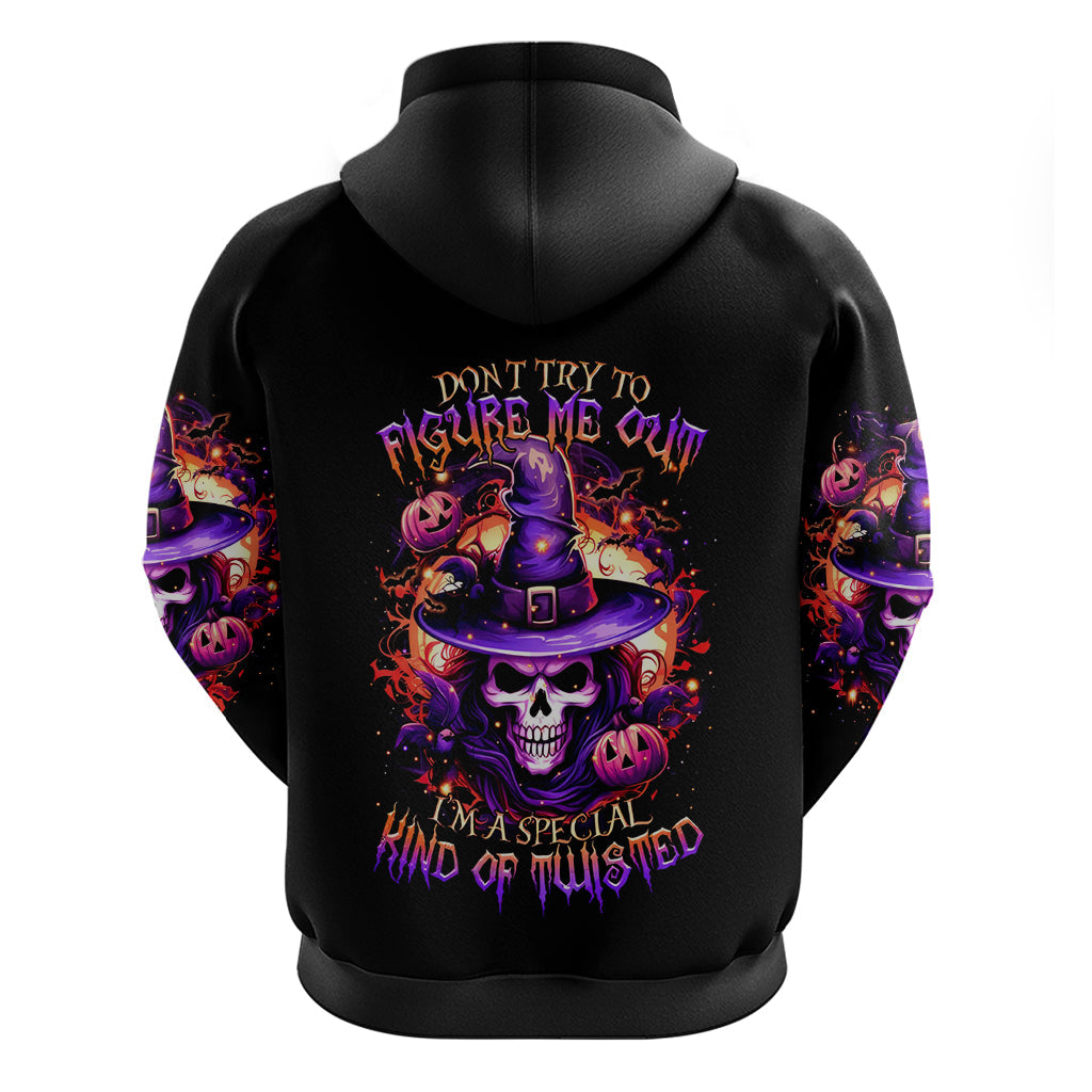 Witch Skull Hoodie Don't Try To Figure Me Out DT01