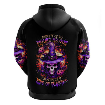 Witch Skull Hoodie Don't Try To Figure Me Out DT01
