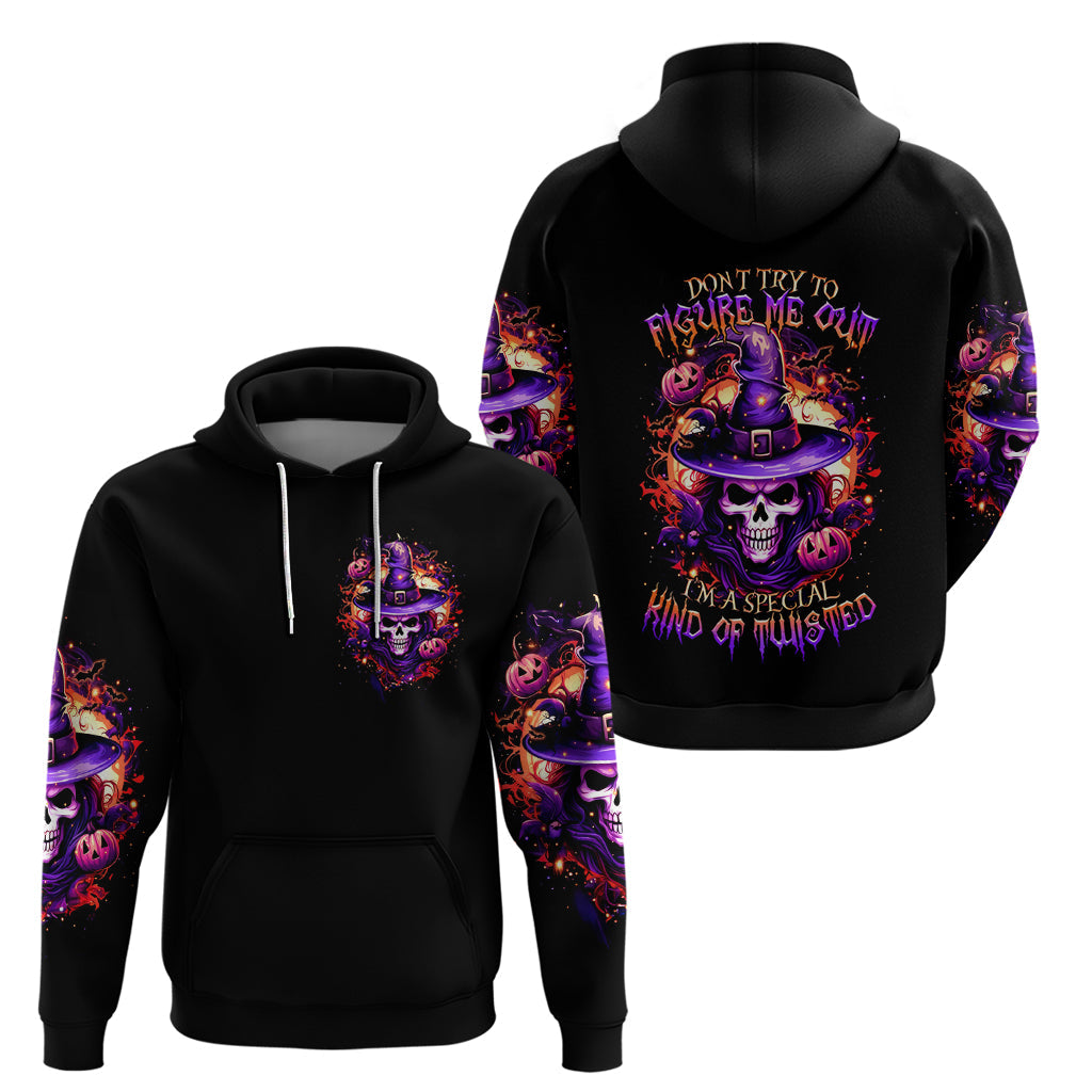 Witch Skull Hoodie Don't Try To Figure Me Out DT01