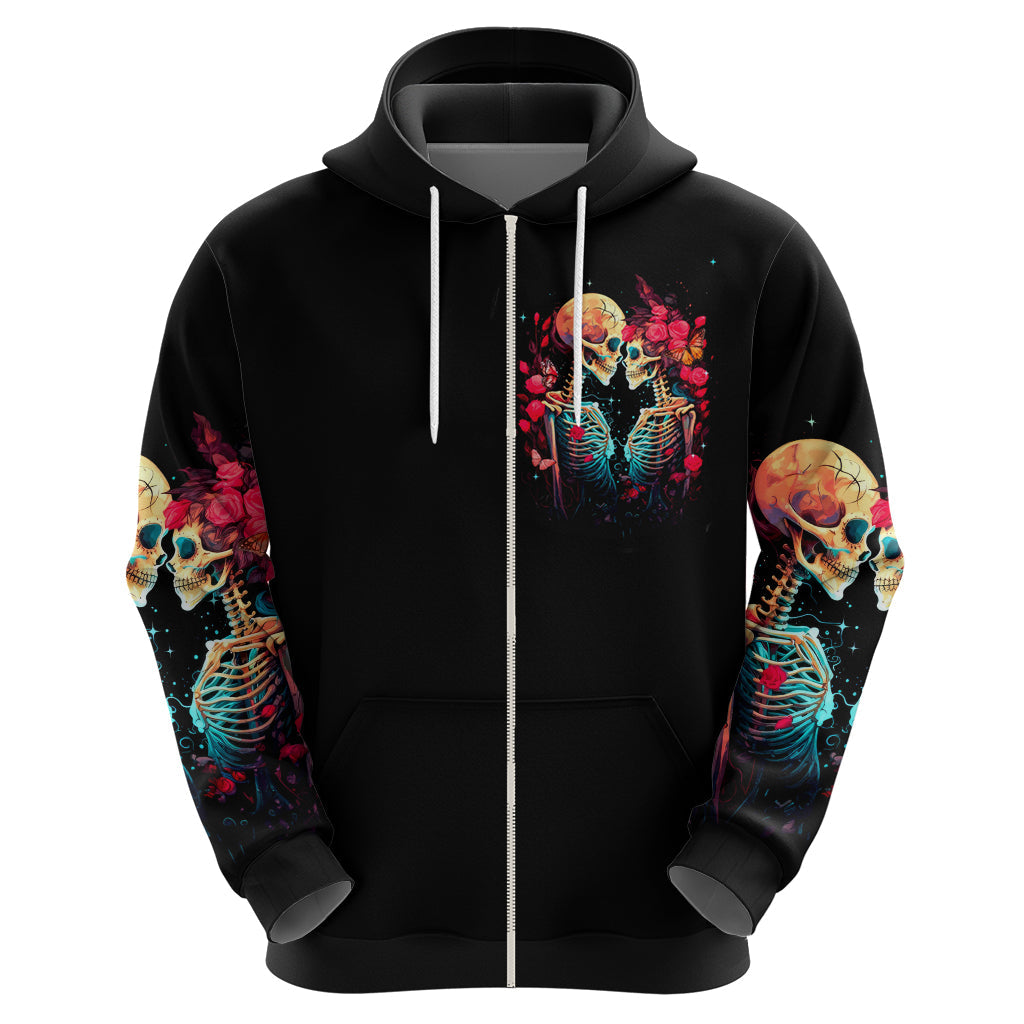 Couple Skull Hoodie I Don't Care If The Whole World Is Against Us DT01