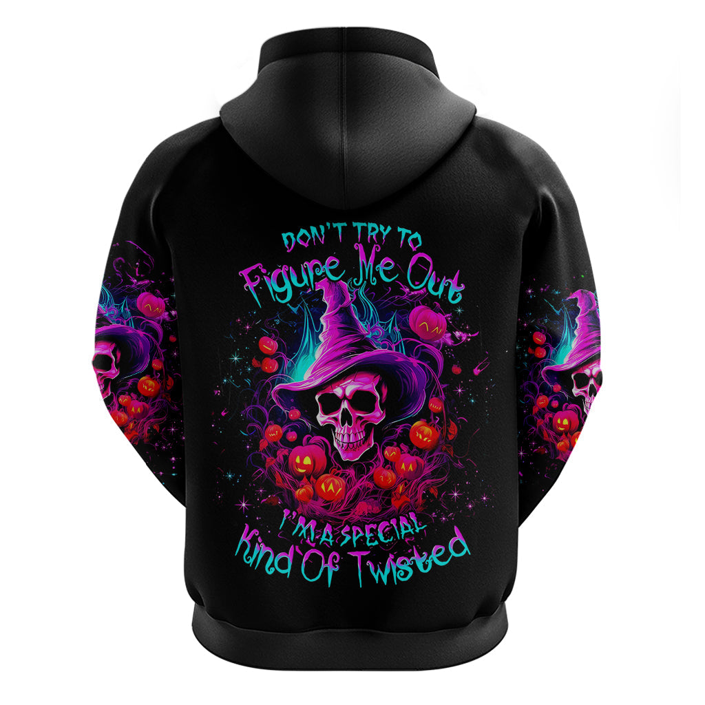 Witch Pumkin Skull Hoodie Don't Try To Figure Me Out I'm A Special DT01