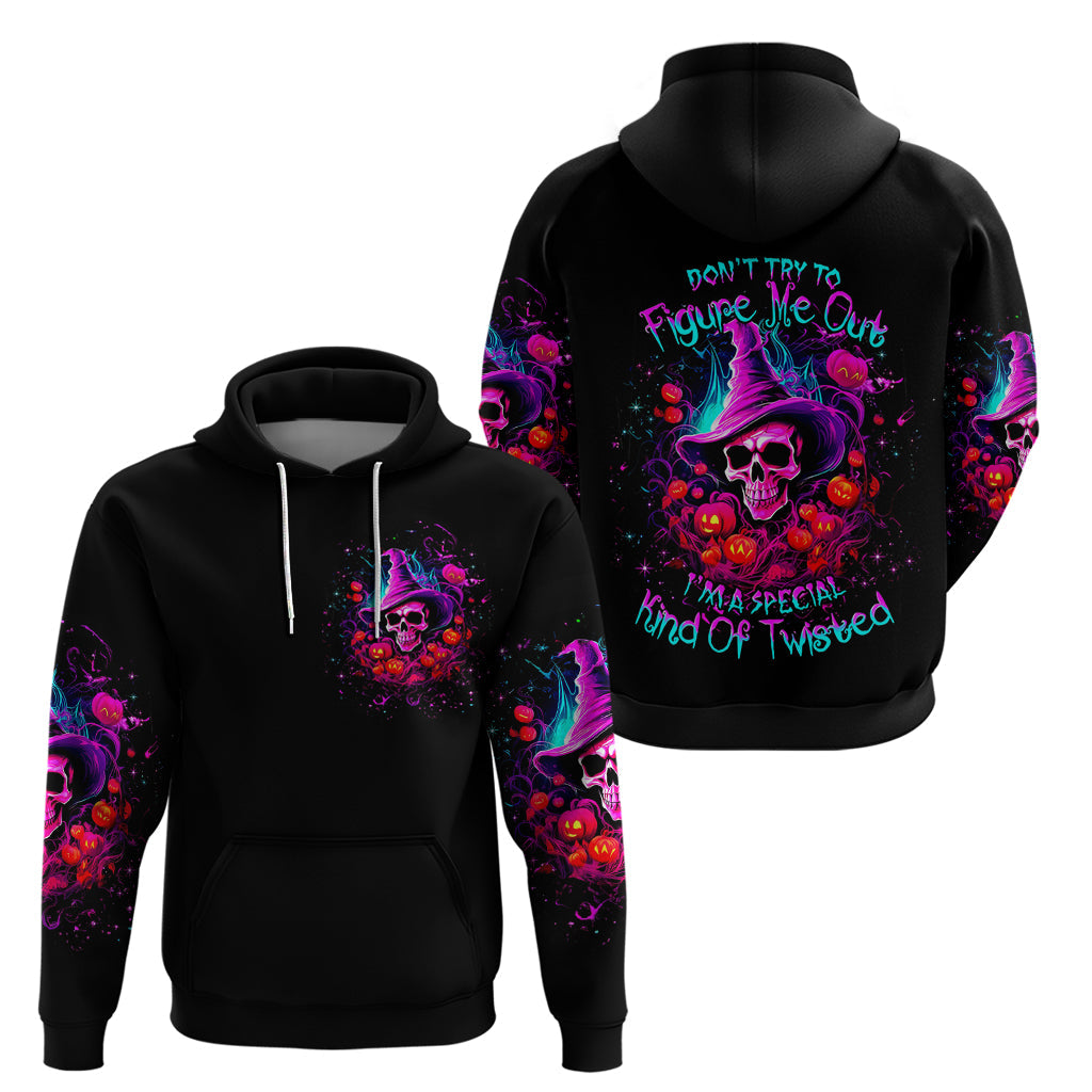 Witch Pumkin Skull Hoodie Don't Try To Figure Me Out I'm A Special DT01