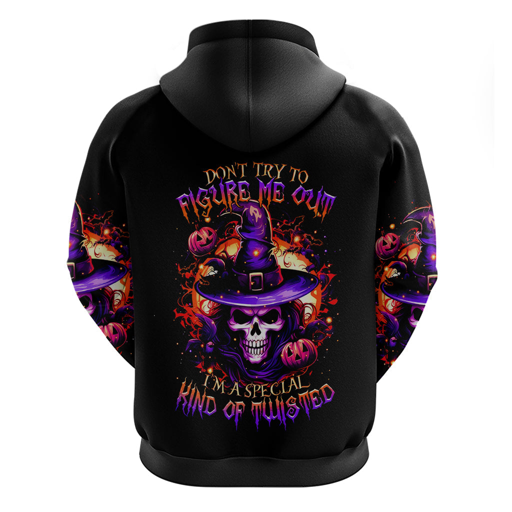 Wizard Skull Halloween Hoodie Don't Try To Figure Me Out I'm A Special DT01
