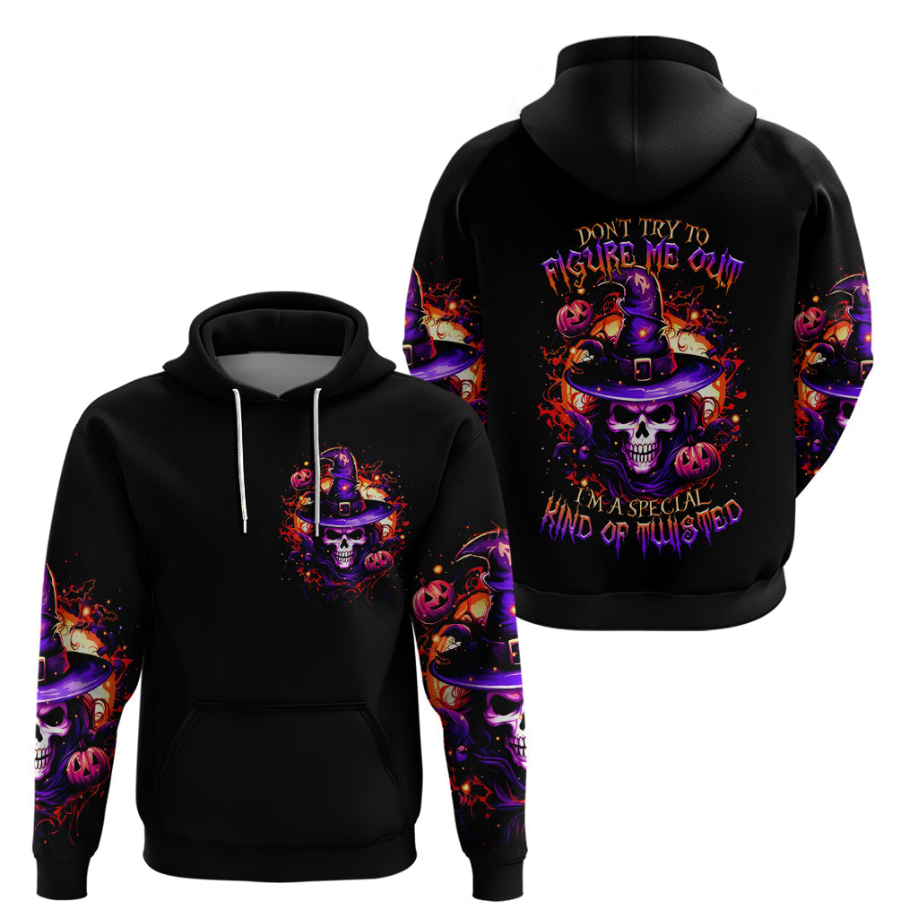 Wizard Skull Halloween Hoodie Don't Try To Figure Me Out I'm A Special DT01