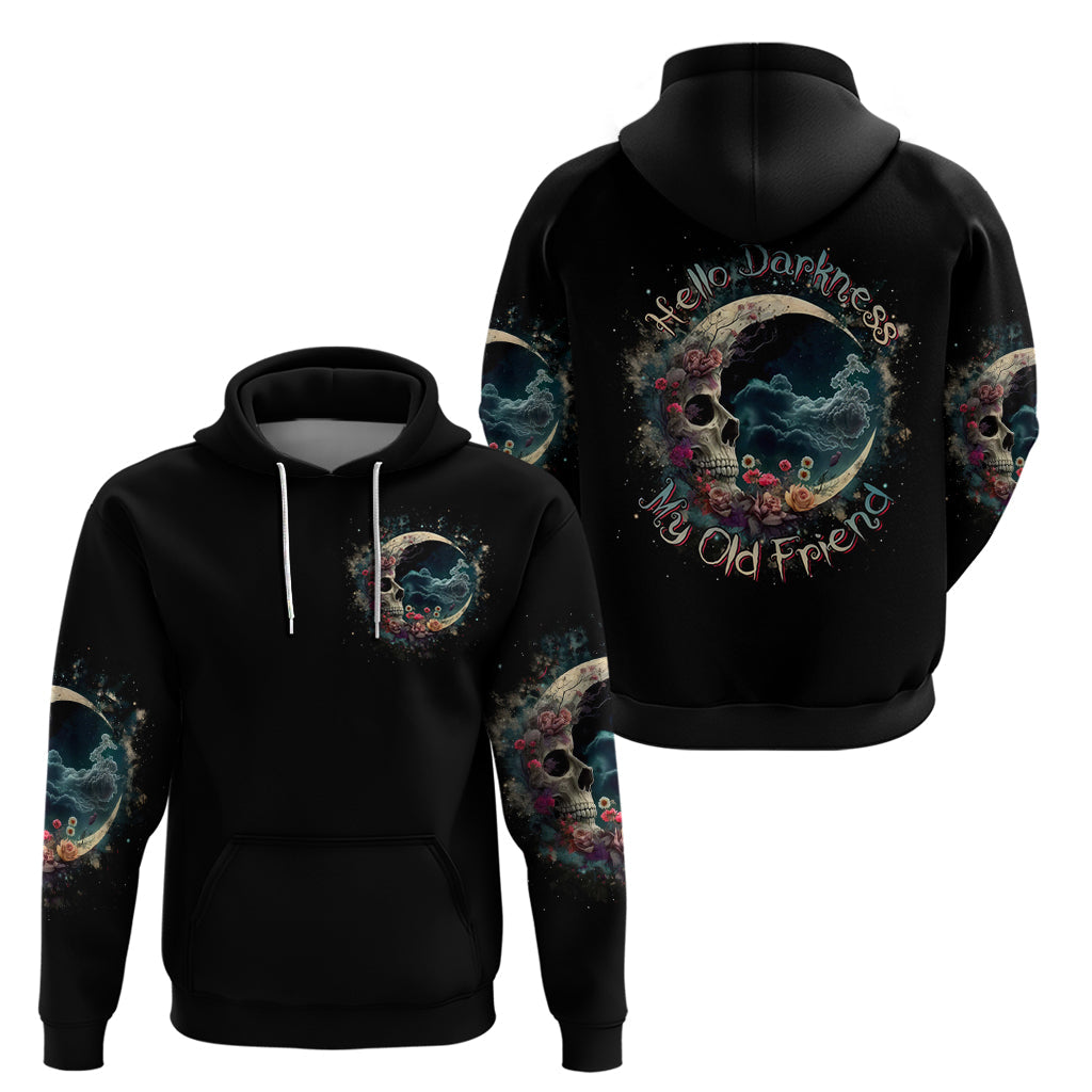 Moon Skull Hoodie Hello Darkness My Old Friend Moon DT01