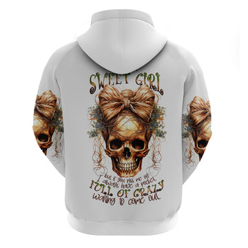 Girl Skull Hoodie I Sweet Girl Full Of Crazy DT01