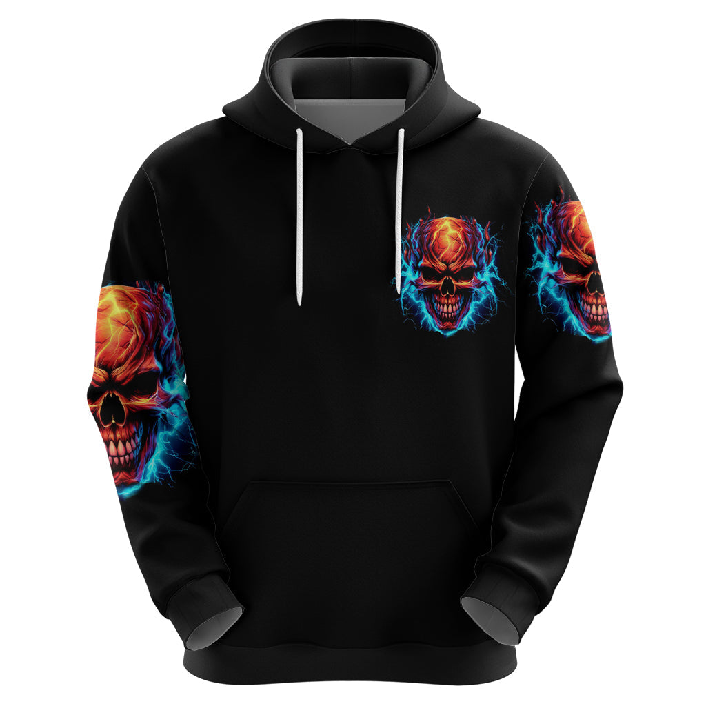 Thunder Skull Hoodie I Can't Go To Hell Devil Restrainning Order Against Me DT01