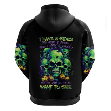 Skull Pumpkin Hoodie I Have Three Side Quite Funny And Side You Never Want DT01
