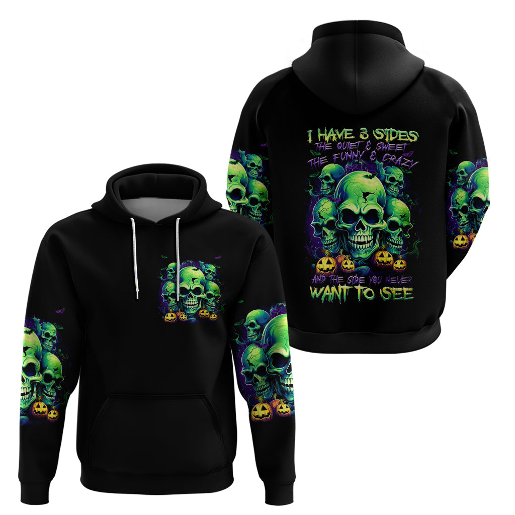 Skull Pumpkin Hoodie I Have Three Side Quite Funny And Side You Never Want DT01