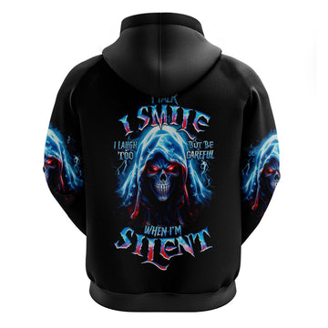 American Skull Hoodie I Talk I Smile But Be Carefull When I Silent DT01