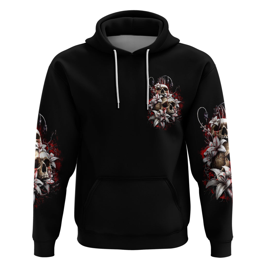Blood Skull Hoodie I Hold A Angel And Crazy Lady It Your Choice DT01
