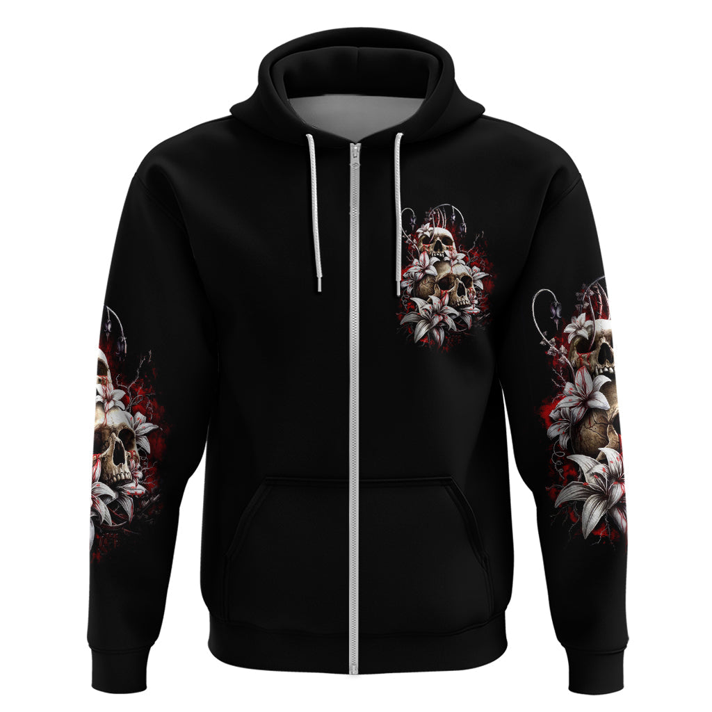 Blood Skull Hoodie I Hold A Angel And Crazy Lady It Your Choice DT01