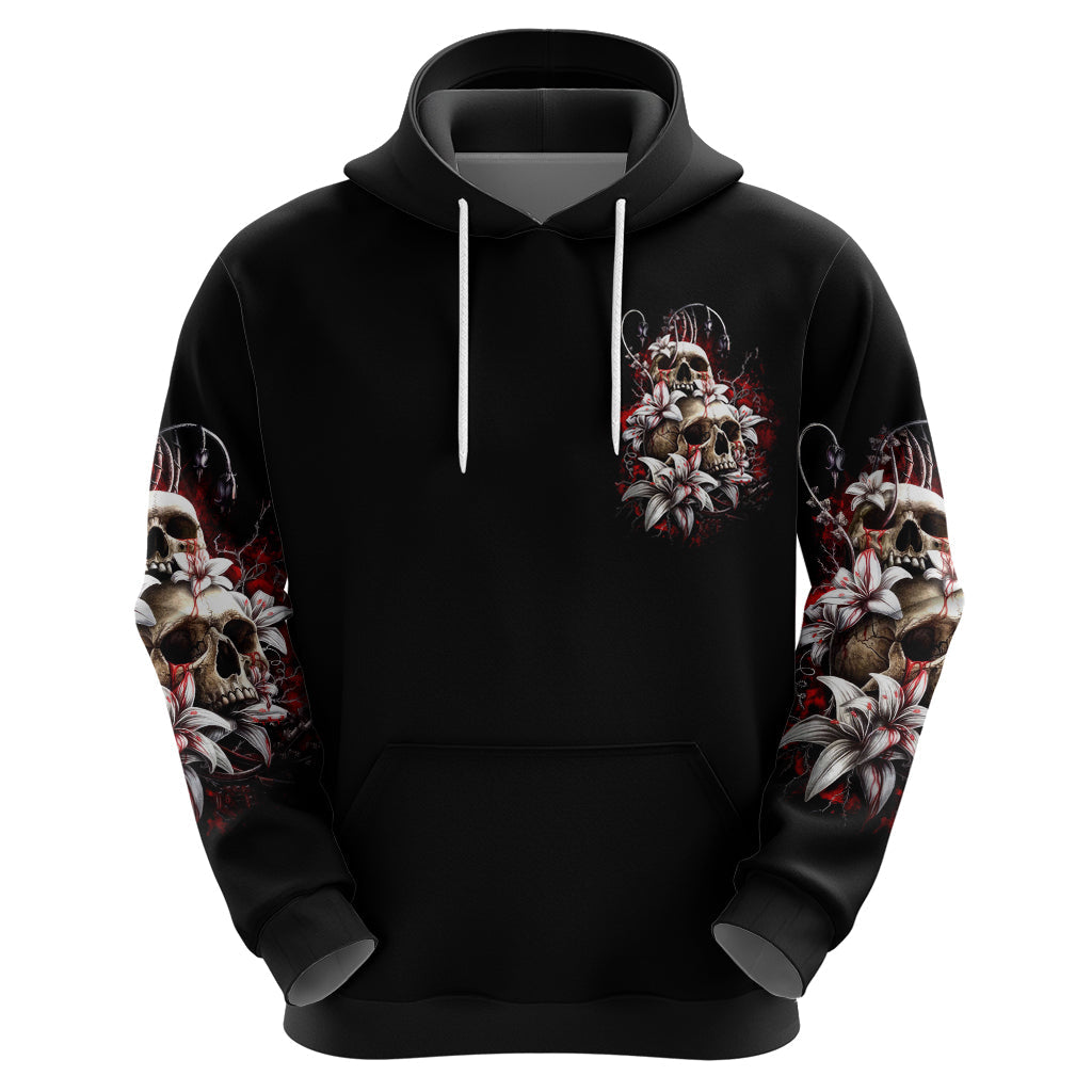 Blood Skull Hoodie I Hold A Angel And Crazy Lady It Your Choice DT01