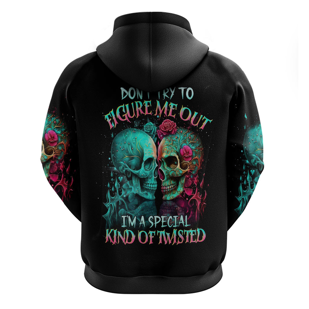Twin Skull Hoodie Don't Try To Figure Me Out I'm A Special DT01