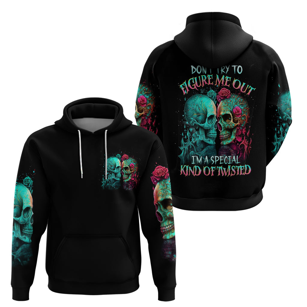 Twin Skull Hoodie Don't Try To Figure Me Out I'm A Special DT01