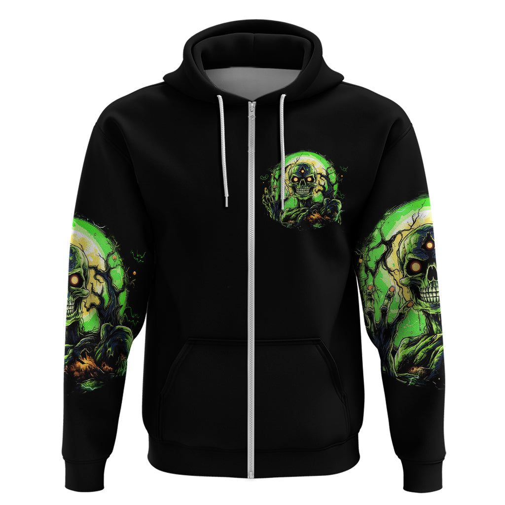 Zombie Skull Hoodie I Never Alone My Demon With Me 24/7 DT01