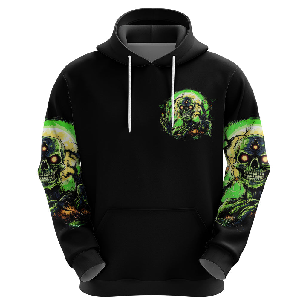 Zombie Skull Hoodie I Never Alone My Demon With Me 24/7 DT01