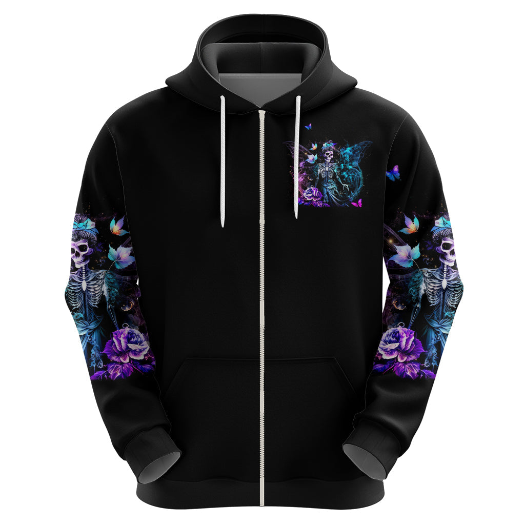 Dia De Los Muertos Skull Hoodie My Next Life I Want To Be Karma Fairy DT01