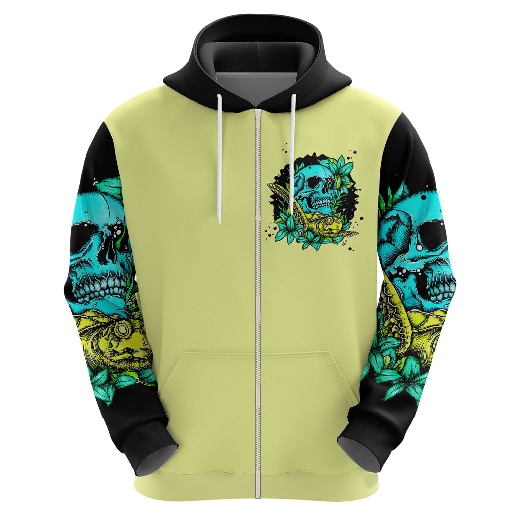 Turtle Skull Hoodie Sassy Since Birth Salty By Choice DT01