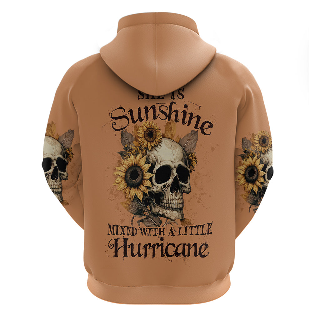 Sunflower Skull Hoodie She Is Sunshine Mixed With A Little Hurricance DT01