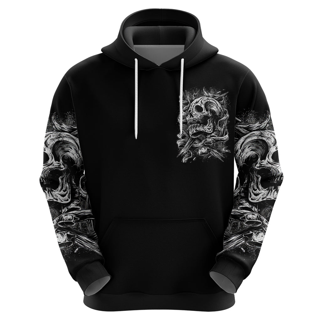 Three Skull Hoodie Stuck Between Idk Idc And Idgaf DT01