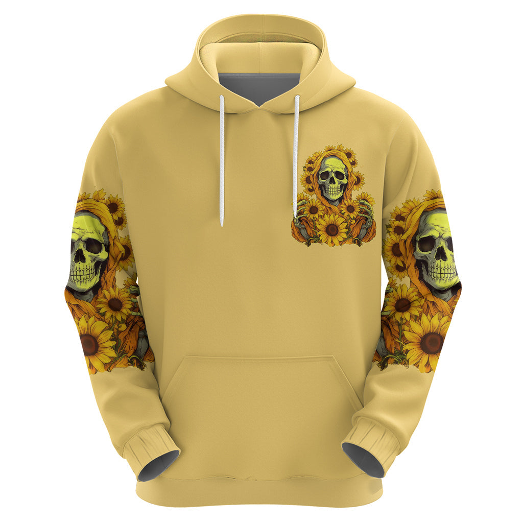 Sunflower Skull Hoodie I'm Blunt Because God Rolled Me That Way DT01