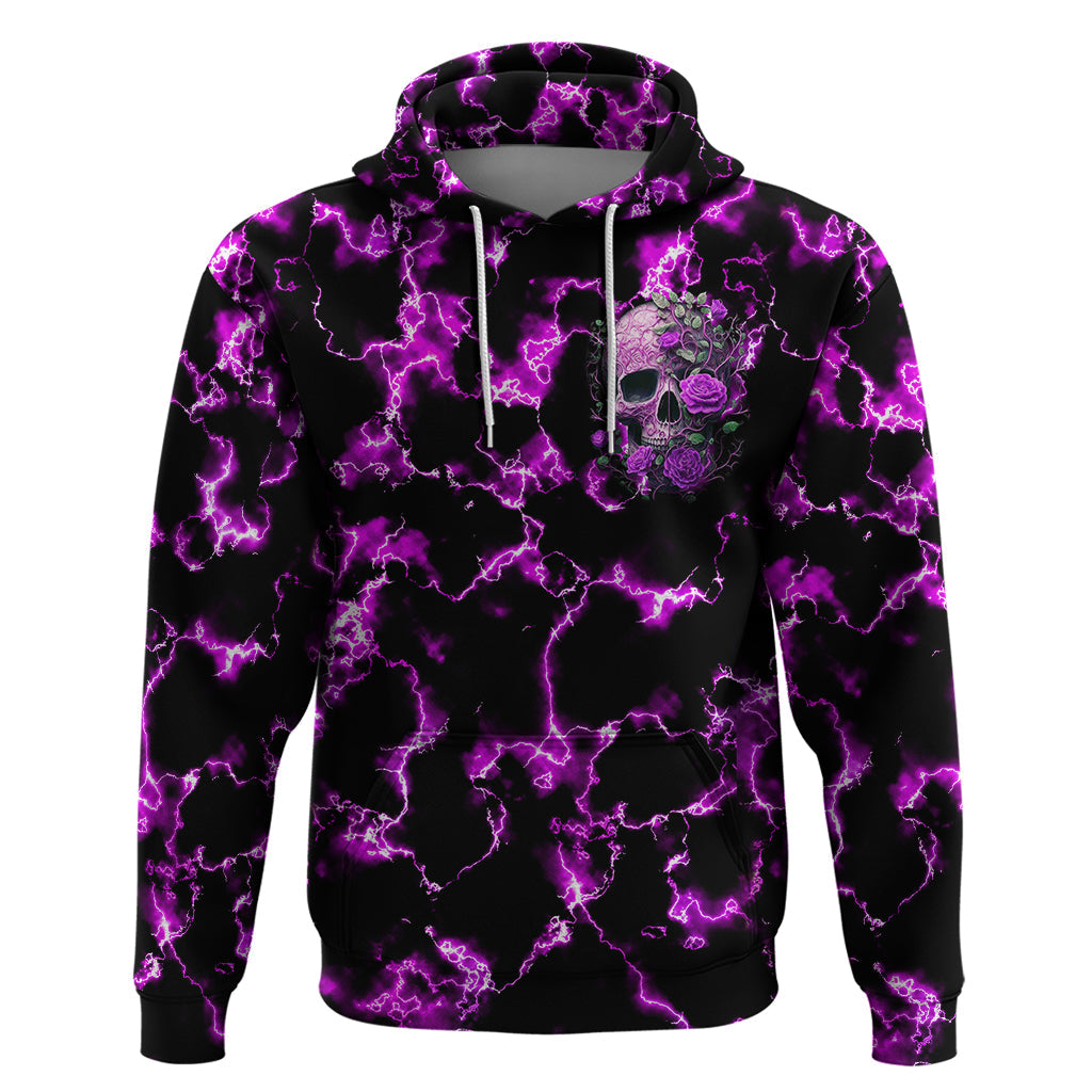 Rose Skull Hoodie She Whispered Back I am The Storm DT01