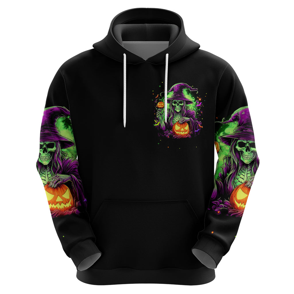 Pumpkin Witch Skull Hoodie Witches Be Trippin DT01