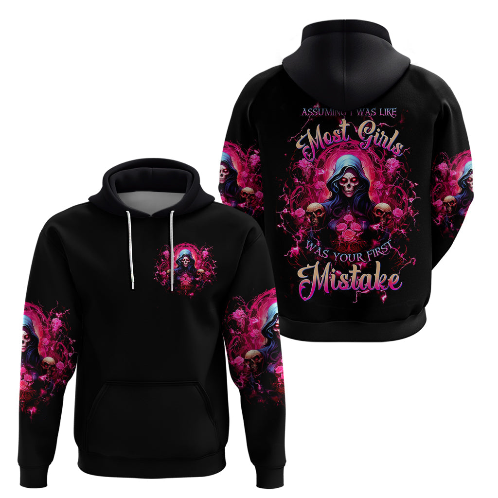 Rose Skull Hoodie I Hold A Beast An Angel And A Crazy Lady In Me DT01