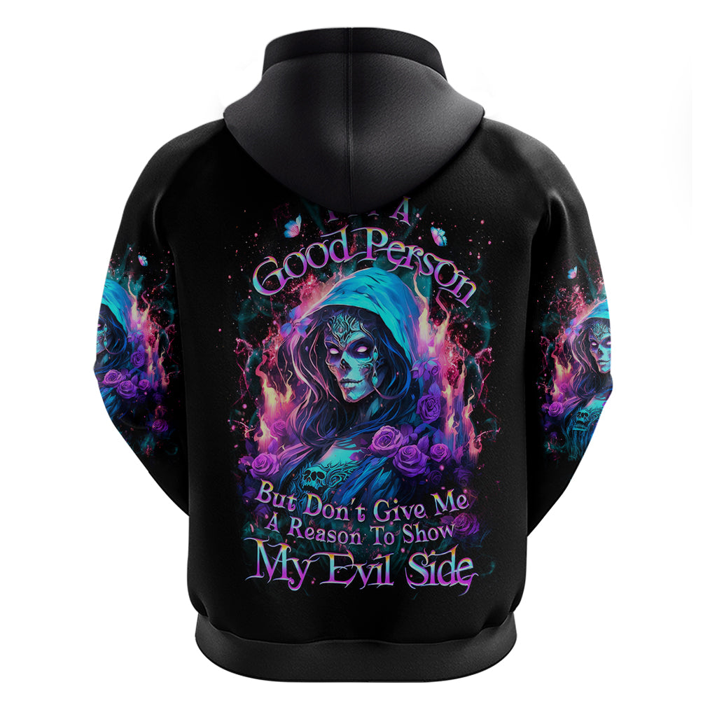 Lady Skull Hoodie The Good Girl In Me Got Tired Of The Bullshit DT01